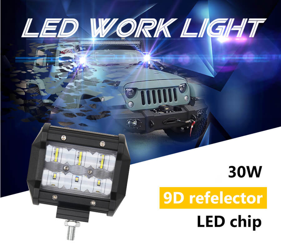 Barra de luz dupla de 4 polegadas Barra de luz JG-9621T tamanho (2)