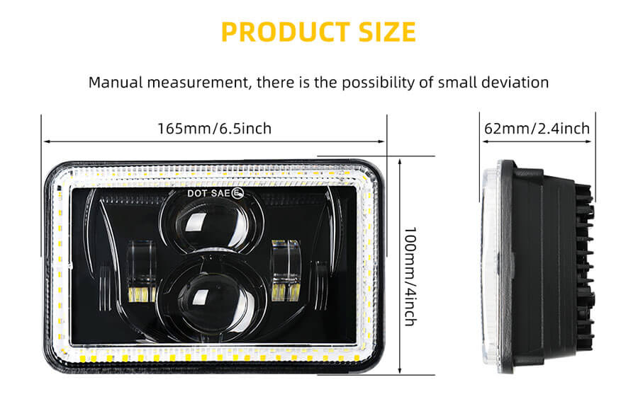 4x6 projetor halo running truck farol JG-T001ZQ