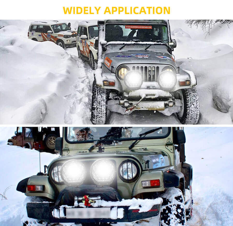 Luzes redondas off road de 9 polegadas com aplica&ccedil;&atilde;o DRL JG-D001