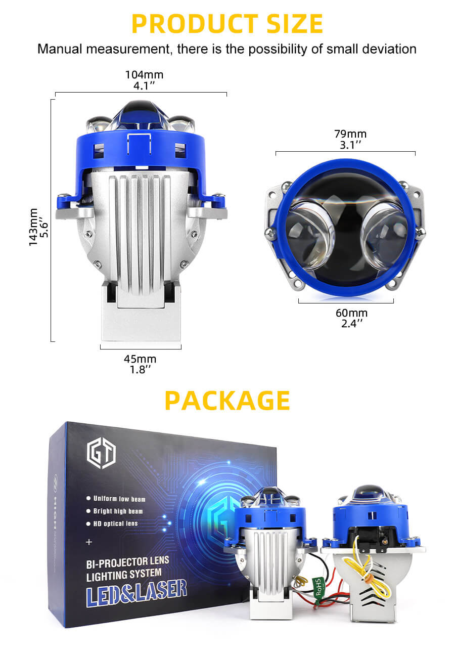 Tamanho do farol do projetor de bi bi bi bi-p40-2l