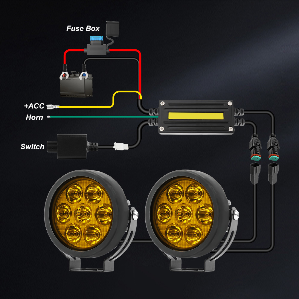 MOTOCYCLY DT PULHO STROBE CURSO ARNESSO PARA OUTRO AUXILIAR 